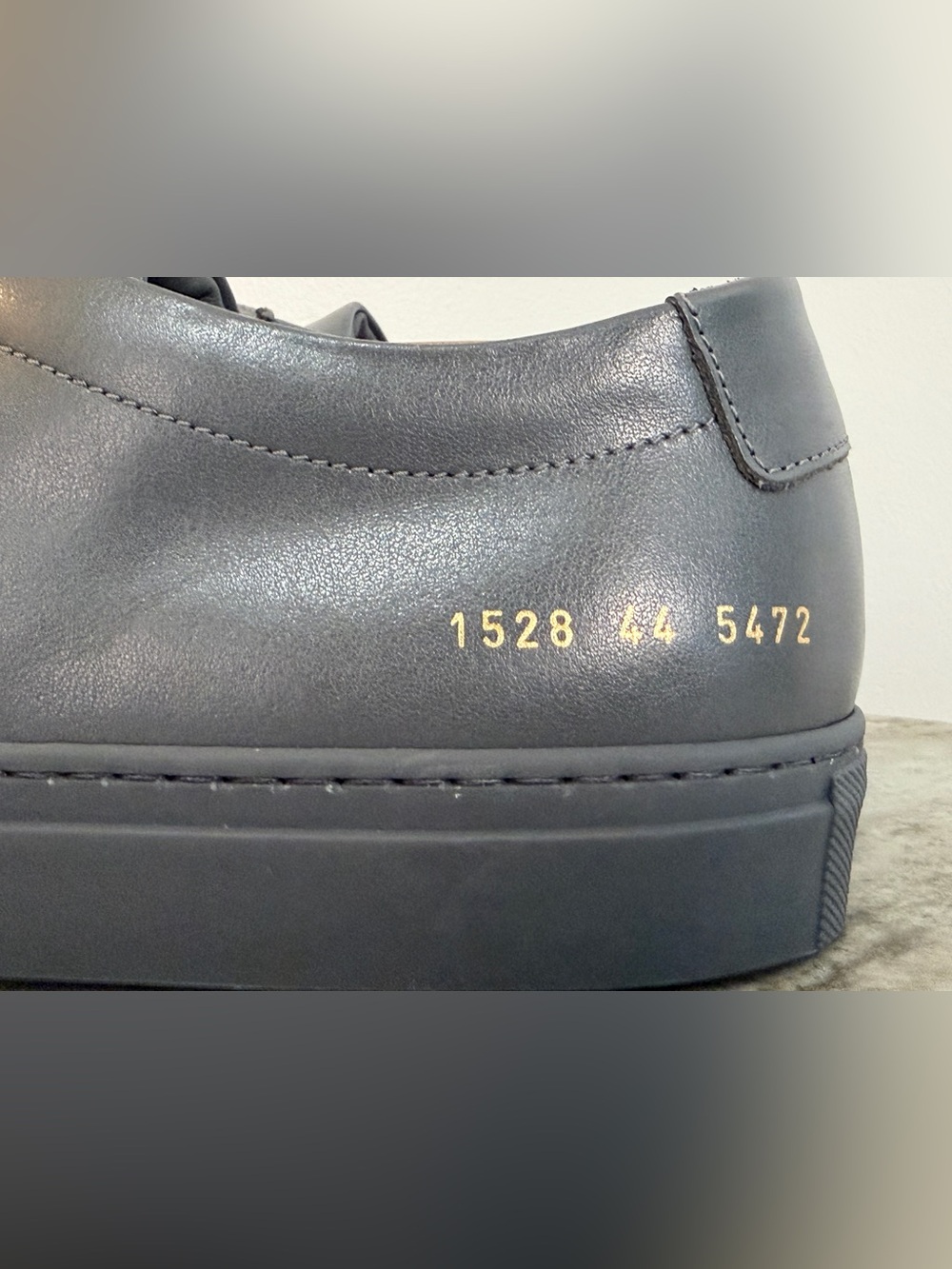 COMMON PROJECTS ORIGINAL ACHILLES LOW GRAY LEATHER 11 44 MINIMALIST $500 ITALY - Picture 5 of 11